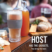 Load image into Gallery viewer, Host Freeze Beer Freezer Gel Chiller Double Wall Plastic Frozen Pint Glass, Set of 2, 16 oz, Grey 2-Pack
