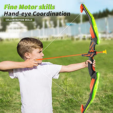 Load image into Gallery viewer, TEMI Kids Bow and Arrow Set - LED Light Up Archery Toy Set with 10 Suction Cup Arrows, Target &amp; Quiver, Indoor and Outdoor Toys for Children Boys Girls
