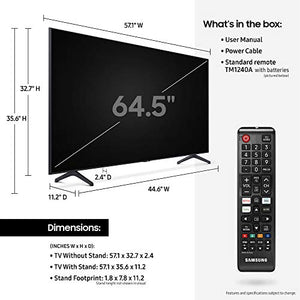 SAMSUNG 65-inch Class Crystal UHD TU-7000 Series - 4K UHD HDR Smart TV with Alexa Built-in (UN65TU7000FXZA, 2020 Model)