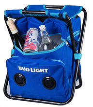 Load image into Gallery viewer, Bud Light Beach/Tailgate/Picnic Chair &amp; Insulated Cooler Bag with Built in Rechargeable Bluetooth Speaker
