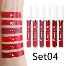 Load image into Gallery viewer, CmaaDu 6Pcs Lipstick Matte Liquid Lipstick Lipgloss Set for Women labiales mate 24 horas originales matte larga duracion 24,Deep Red Original 24 Hour Matte Lipstick Lip Stain Long Lasting Waterproof
