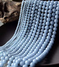 Load image into Gallery viewer, [ABCgems] Mexican Sky-Blue Celestite Crystal AKA Celestine (Gorgeous Baby-Blue Color- Mohs Hardness 3.5) 10mm Smooth Round Natural Semi-Precious Gemstone Healing Energy Beads
