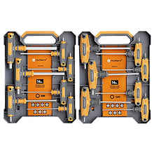 Load image into Gallery viewer, Mulwark 14 PC T-handle Allen Wrench Set Metric and Standard, T Handle Hex Key Set with Storage Box, Two-Tip Design and Chamfered Tips
