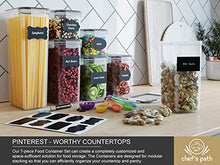 Load image into Gallery viewer, Airtight Food Storage Containers 14 Pack - Kitchen Pantry Organization and Storage, BPA-Free, Plastic Canisters with Durable Lids Ideal for Cereal, Flour &amp; Sugar - Includes Labels, Marker &amp; Spoon Set
