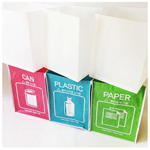 Load image into Gallery viewer, Recycle Bin Separate Recycle Bag Waste Baskets Compartment Container with Inner Frame (3 Bins + 3 Inner Frames) by Happy Sale
