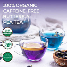 Load image into Gallery viewer, PICKNATURE 100% USDA Organic Butterfly Pea Flower Tea 3.50 oz. - Antioxidant Rich Dried Herbal Loose Leaf Blue Tea Flowers - Perfect Holiday Gifts for Parents and Family - Product of Thailand
