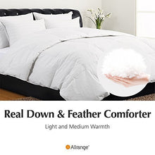 Load image into Gallery viewer, Lightweight Down Comforter (Queen), All-Season Medium Warmth, 100% Cotton Cover, Quilted with Corner Tabs, Soft Comfortable, White Duck Feather Down, Machine Washable, 90"x90"
