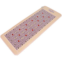 Load image into Gallery viewer, GemsMat - Leon- Far Infrared Amethyst Jade Tourmaline Crystal Heat Stone Mat (60"L x 24"W) - Red Light 16 Photon FIR Therapy -FDA Registered Manufacturer -Adjustable Timer &amp; Temperature - Heating Pad
