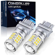 Load image into Gallery viewer, Combriller 3157 LED Bulb White 6000K, 3056 3156 3057 4157 led bulb with Projector Replacement for led reverse lights turn signal bulb brake light bulb tail light bulb parking light bulb, pack of 2
