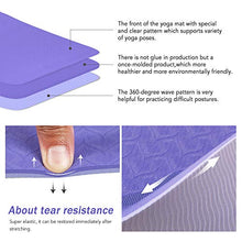 Load image into Gallery viewer, TOMSHOO 1/4In Yoga Mat with Resistance Bands Set, Professional Latex Elastic Bands, Non-Slip Texture Pro Yoga Mat Eco Friendly Exercise Mat Pad with Carrying Strap Mesh Bag for Home Gym Fit Sky Blue
