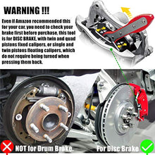 Load image into Gallery viewer, JOJOY LUX Brake Caliper Press Tool, 360 Degree Swing Ratchet Expander Wrench Car Wheel Piston Spreader with Extra 2PCS Large Plates for Single Twin Quad Sextuplet Piston Disc Brake Caliper
