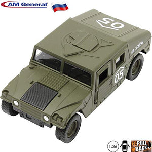 1:36 Scale Diecast Metal Model Multipurpose Wheeled Vehicle Humvee US Army Russian Die-cast Toy
