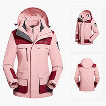 Load image into Gallery viewer, ANKIKI Women&#39;s Snowboard Ski Jackets 3 in 1 Winter Waterproof Snow Coat Warm Hooded Parka with Detachable Liner,Orange,XXL
