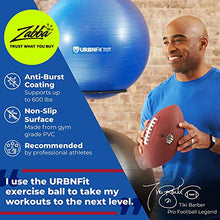 Load image into Gallery viewer, URBNFit Exercise Ball (Multiple Sizes) for Fitness, Stability, Balance &amp; Yoga Ball - Workout Guide &amp; Quick Pump Included - Anti Burst Professional Quality Design
