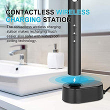 Load image into Gallery viewer, Sonic Electric Toothbrush for Adults, 6 Dupont Brush Heads, 3 Modes, 2-Minute Built-in Timer, Recommended by Dentist, Waterproof, USB inductive Charging, Delicate and Small, Black
