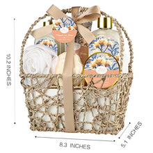 Load image into Gallery viewer, Home Spa Gift Basket, Bath Spa Kit for Women, with Body Lotion, Shower Gel, Bubble Bath, Body Scrub, Bath Salt, Bath Bomb, Gift Set for Women…
