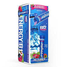 Load image into Gallery viewer, Zipfizz Healthy Energy Drink Mix, Hydration with B12 &amp; Multi Vitamins, Blue, Blueberry Raspberry, 0.38 Oz, Pack of 20
