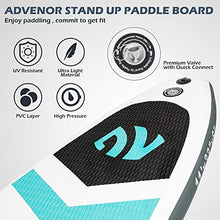 Load image into Gallery viewer, ADVENOR Paddle Board 11'x33 x6 Extra Wide Inflatable Stand Up Paddle Board with SUP Accessories Including Adjustable Paddle,Backpack,Waterproof Bag,Leash,and Hand Pump,Repair Kit (Green)
