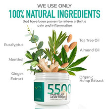 Load image into Gallery viewer, Pain Relief Hemp Cream - Maximum Strength Remedy for Pain Relief - Formulated for Muscle Soreness - Post Workout Recovery Sport Cream - Arnica, Hemp Oil Extract, Aloe Vera, MSM, Menthol - Naturenza
