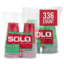 Load image into Gallery viewer, SOLO Cup Company 18oz Solo Party Cups, Red and Green Holiday Pack, 336 Count
