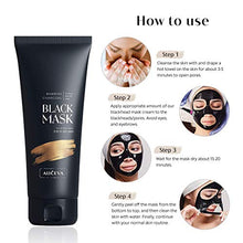 Load image into Gallery viewer, Aliceva Black Mask, Blackhead Remover Mask, Charcoal Peel Off Mask, Charcoal Mask, Charcoal Face Mask for All Skin Types with Brush - 2.12 FL.OZ / 60G
