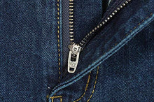 Load image into Gallery viewer, chouyatou Women's Basic Five-Pocket Rugged Wear Denim Skirt with Slit (Medium, Blue)
