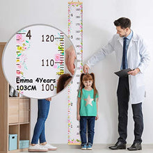 Load image into Gallery viewer, QtGirl Kids Growth Chart, Height Chart for Child Height Measurement Wall Hanging Rulers Room Decoration for Girls, Boys, Toddlers(Flower)
