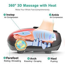 Load image into Gallery viewer, Medcursor Foot Massager Machine with Heat, Shiatsu Deep Kneading Massage, Multi-Level Settings, Air Pressure, Electric Muscle Roller Feet Massager, Fits Feet Up to Size 11
