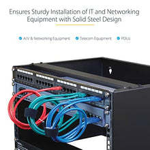 Load image into Gallery viewer, StarTech.com 6U Wall Mount Network Rack - 14 Inch Deep (Low Profile) - 19&quot; Patch Panel Bracket for Shallow Server and IT Equipment, Network Switches - 44lbs/20kg Weight Capacity, Black (WALLMOUNT6)

