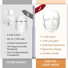 Load image into Gallery viewer, Photon Skin Rejuvenation Face &amp; Neck Mask | LED Photon Red Blue Green Therapy 7 Color Light Treatment Anti Aging Spot Removal Wrinkles Whitening Facial Skin Care Mask
