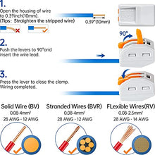 Load image into Gallery viewer, GKEEMARS 141Pcs Lever Wire Nut Connectors, Compact Splicing Conductor Connector for Solid Stranded Flexible Wires 28-12 AWG (Orange)
