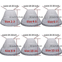 Load image into Gallery viewer, Abaowedding Girls' 3 Hoops Petticoat Full Slip Flower Girl Crinoline Skirt (2-3 yrs) White
