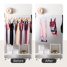 Load image into Gallery viewer, ZEDODIER Tank Tops Hangers，Bra Hanger 2 Pack Metal Space Saving Hanger Closet Organizer for Tank Tops, Bras, Camisoles, Scarfs or Belts
