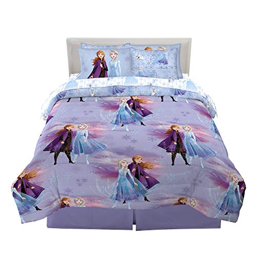 Franco Kids Bedding Super Soft Comforter and Sheet Set with Sham, 7 Piece Full Size, Disney Frozen 2