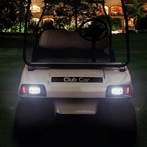 10L0L Golf Cart Light Kit(12V-48V) with Ultimate Light Kit Upgrade Compatible for Club Car DS G&E All Models With LED Head Light, Tail Lights, Turn Signals, Brake Lights