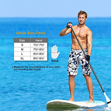 Load image into Gallery viewer, FitsT4 Unisex 3/4 Finger Gloves for Water Ski, Canoeing, Windsurfing, Kiteboarding, Sailing, Jet Skiing and Stand-UP Paddle Boarding Adjustable Wrist Cinch, Comfortable Fit Blue S
