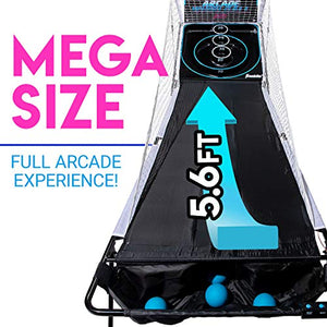 Franklin Sports Whirl-Ball Arcade Game - 4 Arcade Balls and Over 5ft Ramp - Game Room Ready - Kid and Family Fun All Game Night!