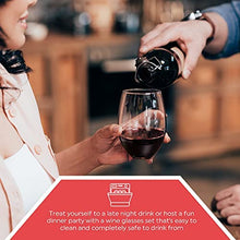 Load image into Gallery viewer, Chef's Star Elegant Glass Stemless Wine Glasses for Red or White Wine Heavy Base Ideal For Cocktails &amp; Scotch Perfect For Homes &amp; Bars 15 oz, Set of 2
