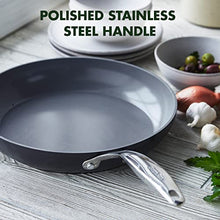 Load image into Gallery viewer, GreenPan Valencia Pro Hard Anodized Healthy Ceramic Nonstick 10&quot; Frying Pan Skillet with Lid, PFAS-Free, Induction, Dishwasher Safe, Oven Safe, Gray
