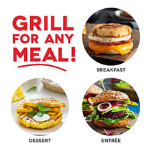 Load image into Gallery viewer, Dash DMG001RD Mini Maker Portable Grill Machine + Panini Press for Gourmet Burgers, Sandwiches, Chicken + Other On the Go Breakfast, Lunch, or Snacks with Recipe Guide - Red
