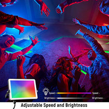 Load image into Gallery viewer, Albrillo 30W RGB LED Flood Light, Color Changing Floodlight 100W Equivalent, 11 Colors 4 Modes, IP66 Waterproof, Dimmable and Timing, Outdoor for Halloween Party Landscape Stage Lighting, 2 Pack
