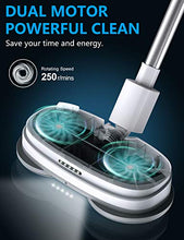 Load image into Gallery viewer, Electric Mop, Cordless Electric Spin Mop, Hardwood Floor Cleaner with Built-in 300ml Water Tank, Polisher with Led Headlight and Sprayer, Scrubber for Hard Floor &amp; Tile, Powerful Cleaner and Waxing
