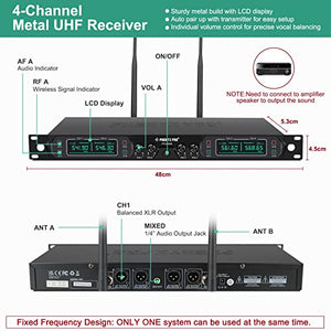 Phenyx Pro UHF Wireless Handheld Microphone System PTU-5000A Bundle with The Customizable Large Size Carrying Case
