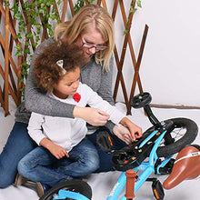 Load image into Gallery viewer, JOYSTAR 16 Inch Ride-On Kids Bike with Coaster Braking, Training Wheels &amp; Kickstand, Blue
