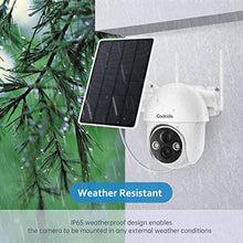 Load image into Gallery viewer, Security Camera Wireless Outdoor,Pan-Tilt 2.4G WiFi Solar Security Camera,Battery Powered Surveillance Cameras for Home with Night Vision,2-Way Audio,Motion Detection,SD Card &amp; Cloud Storage, Codnida
