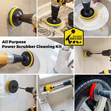 Load image into Gallery viewer, Holikme 20Piece Drill Brush Attachments Set, Scrub Pads &amp; Sponge, Buffing Pads, Power Scrubber Brush with Extend Long Attachment, Car Polishing Pad Kit
