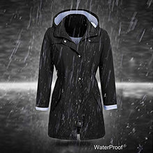 Load image into Gallery viewer, perfectCOCO Windbreaker Women&#39;s Rain Jacket Outdoor Hoodie Waterproof Windproof Hooded Coat Outwear Raincoat Black
