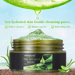 Blackhead Remover Mask, Blackhead Peel off Mask, Peel off Face Masks, Aloe Vera Extract Facial Mask- Anti-Aging, Exfoliating Mask, Deep Cleansing Blackhead＆ Pore,Reduces Fine Lines＆ Wrinkles- 3.52 OZ