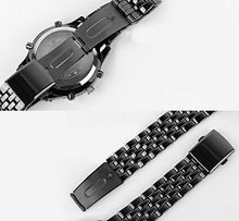 Load image into Gallery viewer, VIGOROSO Men's LED Analog Digital Date Week Sports Outdoor Steel Blue Dial Watch
