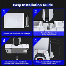 Load image into Gallery viewer, NexiGo PS5 Accessories Cooling Stand with LED Lighting Fans and Dual Controller Charger Station for Playstation 5 Console, Upgraded Multifunctional Stand with Charging Dock, 10 Game Slots, White
